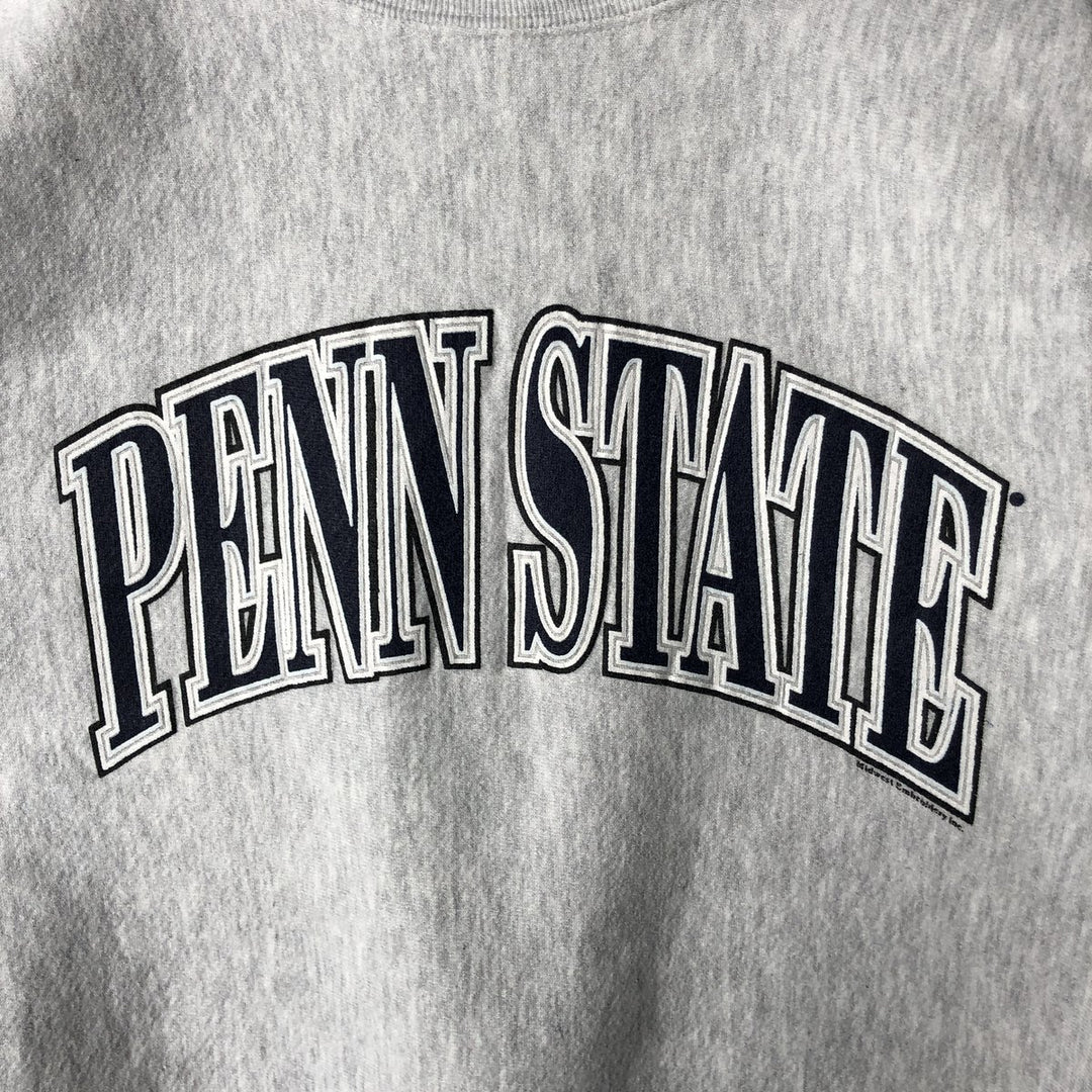 Midwest Embroidery Pennsylvania State University College Sweatshirt (Made in USA) cotton gray type Vintage Second Hand