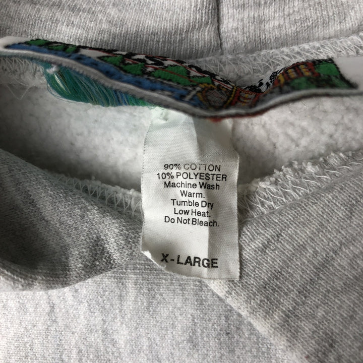~90'S MT SPOKANE KNITTING MILLS Triple Print College Sweatshirt Pullover Hoodie, Made in USA cotton gray type Vintage Second Hand