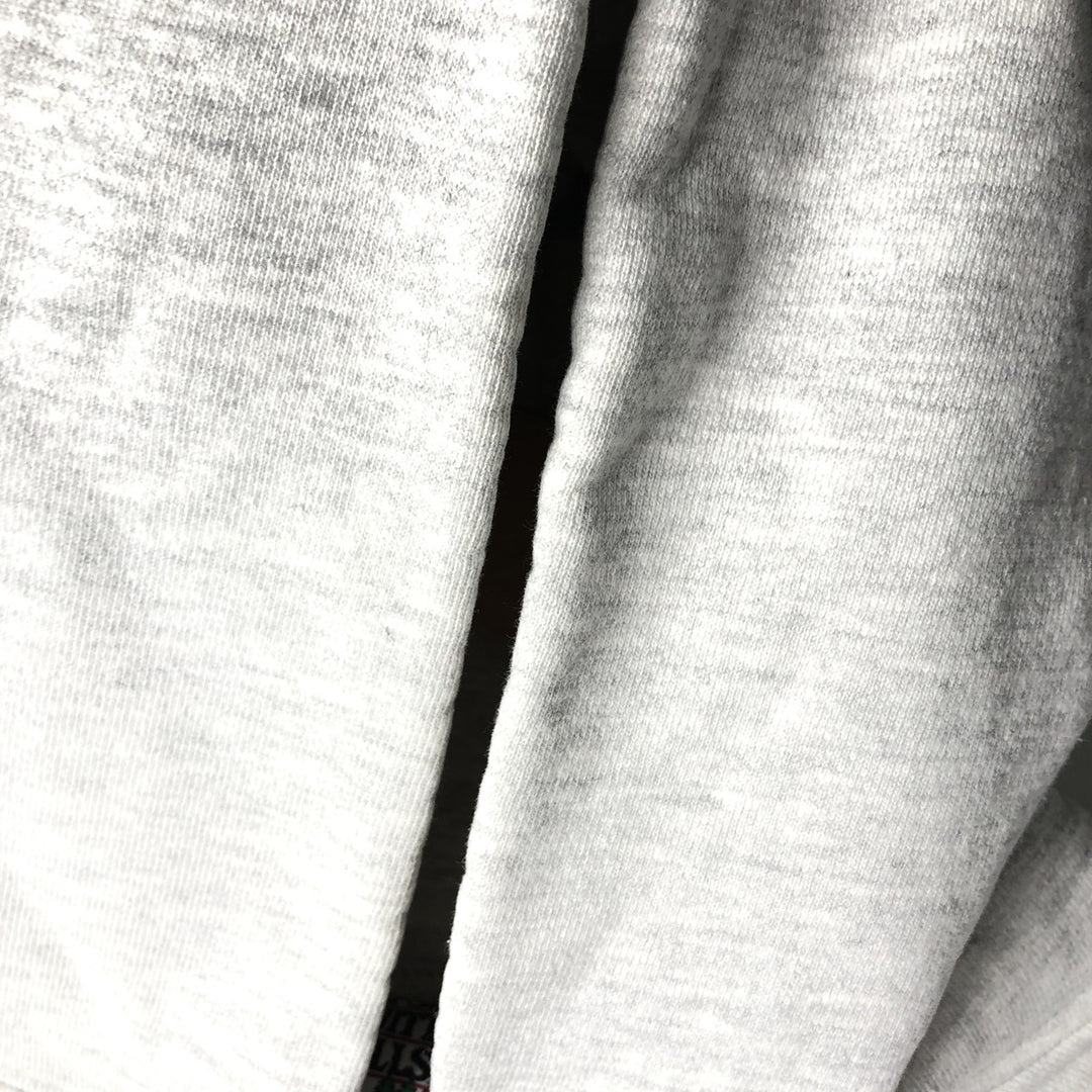 ~90'S MT SPOKANE KNITTING MILLS Triple Print College Sweatshirt Pullover Hoodie, Made in USA cotton gray type Vintage Second Hand
