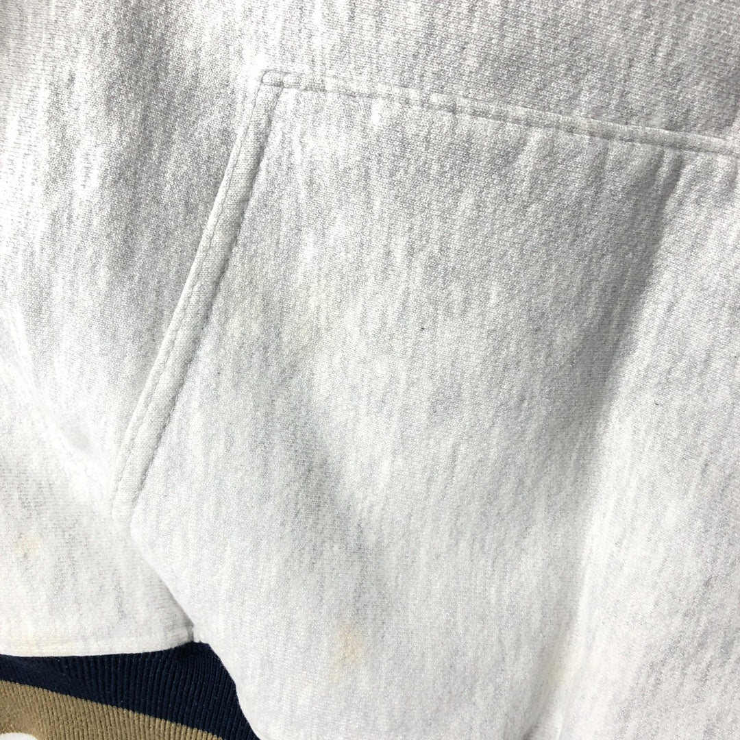 ~90'S MT SPOKANE KNITTING MILLS Triple Print College Sweatshirt Pullover Hoodie, Made in USA cotton gray type Vintage Second Hand