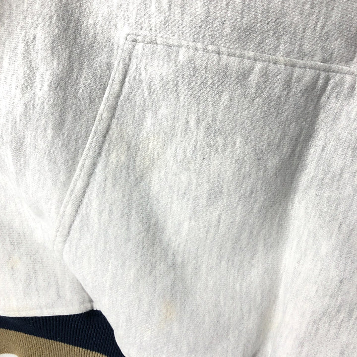 ~90'S MT SPOKANE KNITTING MILLS Triple Print College Sweatshirt Pullover Hoodie, Made in USA cotton gray type Vintage Second Hand