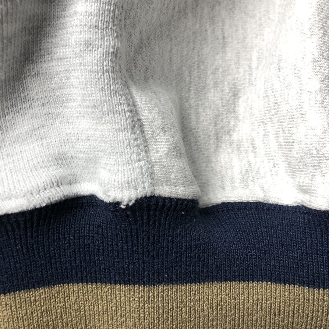 ~90'S MT SPOKANE KNITTING MILLS Triple Print College Sweatshirt Pullover Hoodie, Made in USA cotton gray type Vintage Second Hand