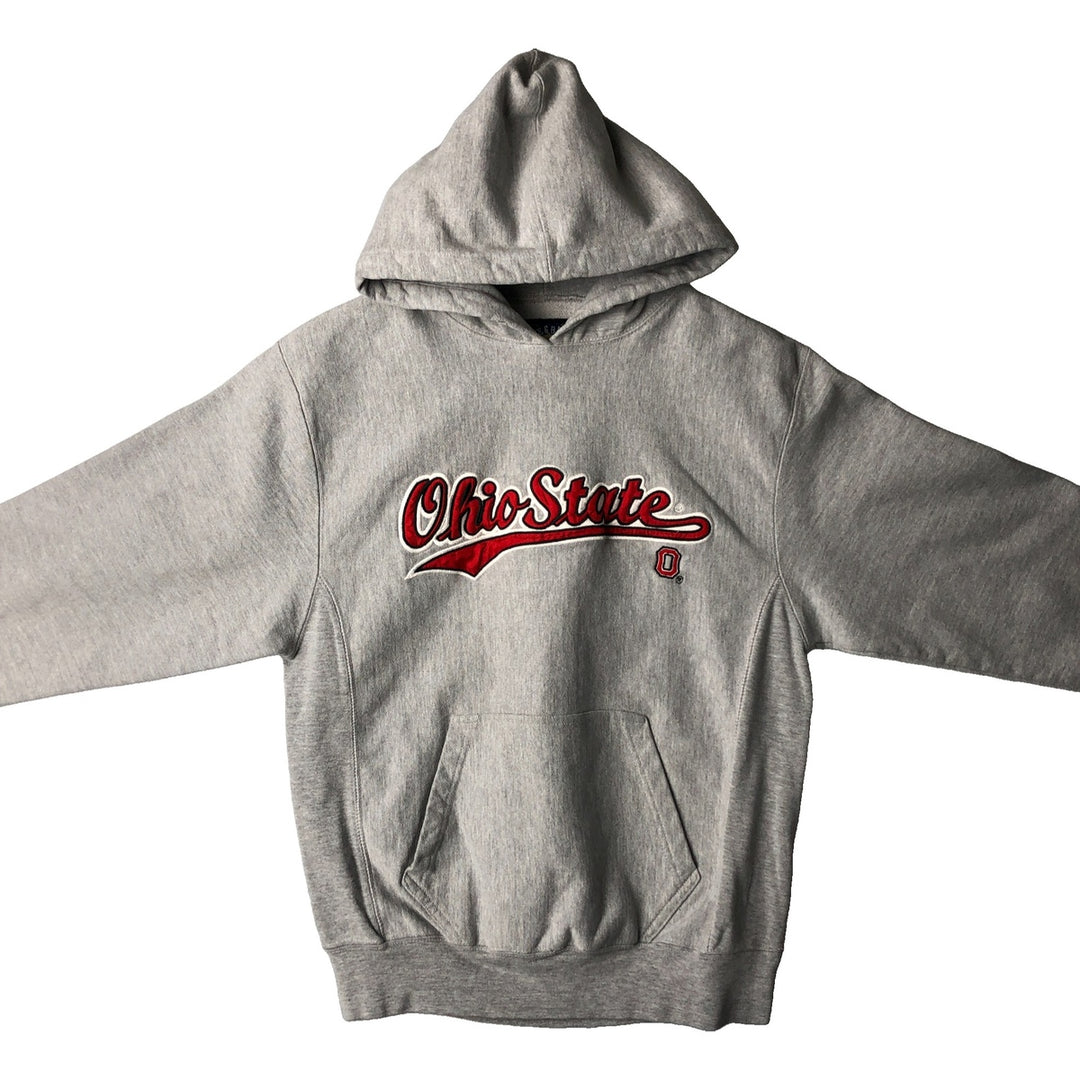 90'S STEEVE and BARRY'S Ohio State University College Sweatshirt Pullover Hoodie cotton gray type Vintage Second Hand