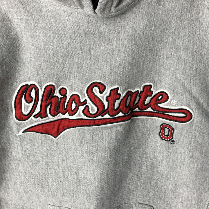 90'S STEEVE and BARRY'S Ohio State University College Sweatshirt Pullover Hoodie cotton gray type Vintage Second Hand