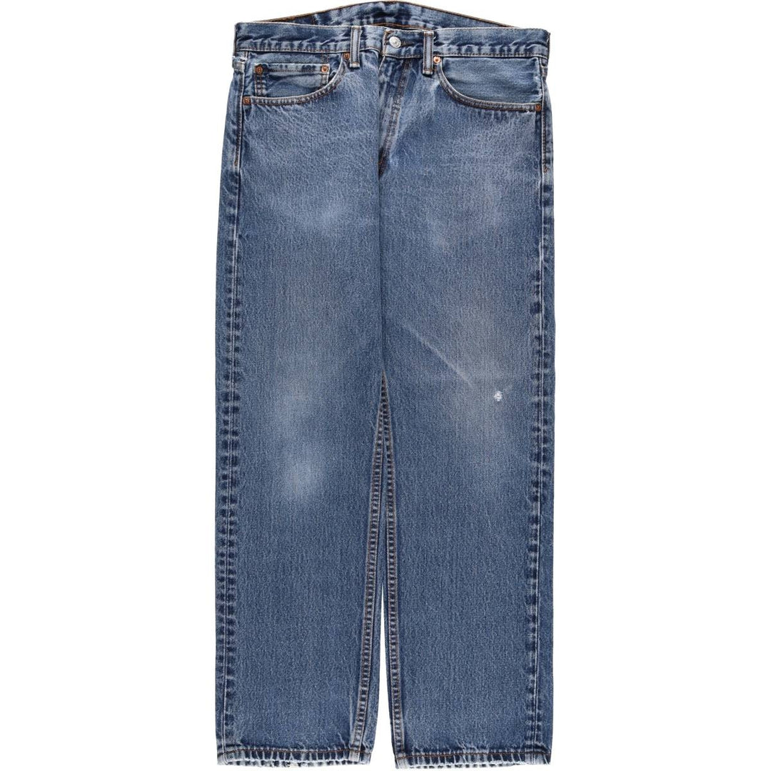 Levi's 505 tapered denim pants for men, size W34 cotton blue type Vintage Second Hand
