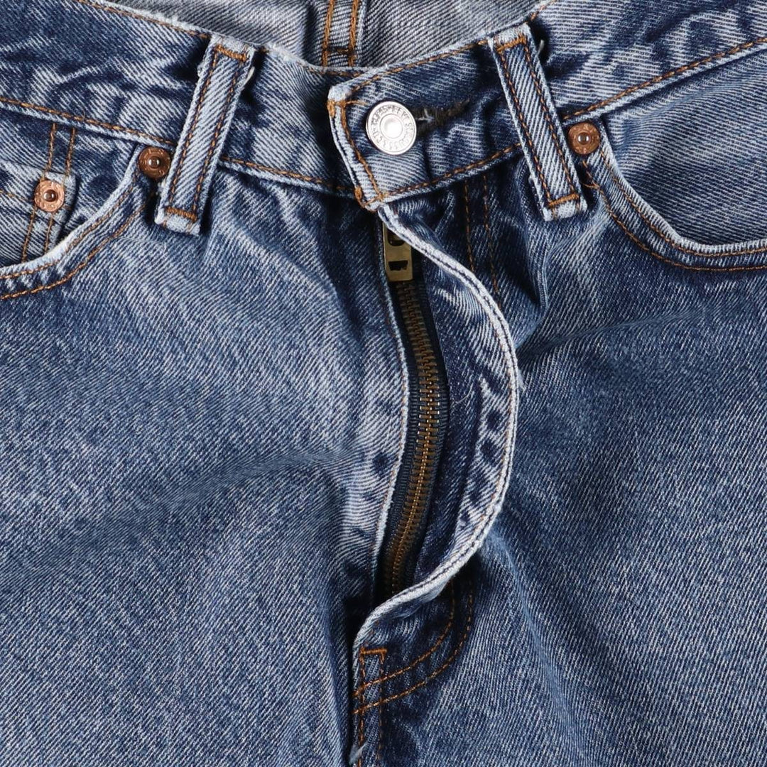 Levi's 505 tapered denim pants for men, size W34 cotton blue type Vintage Second Hand