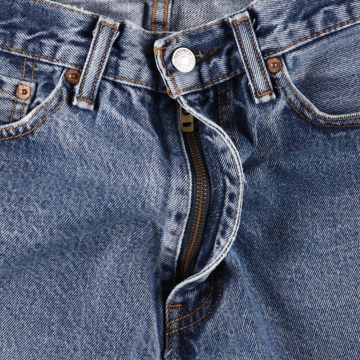 Levi's 505 tapered denim pants for men, size W34 cotton blue type Vintage Second Hand