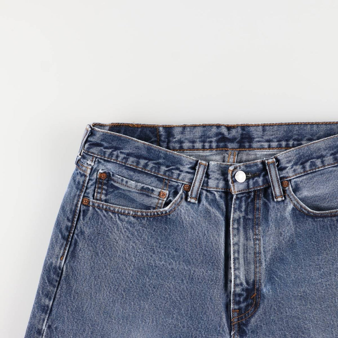 Levi's 505 tapered denim pants for men, size W34 cotton blue type Vintage Second Hand