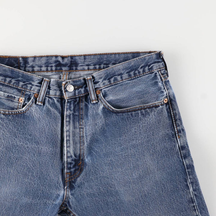 Levi's 505 tapered denim pants for men, size W34 cotton blue type Vintage Second Hand