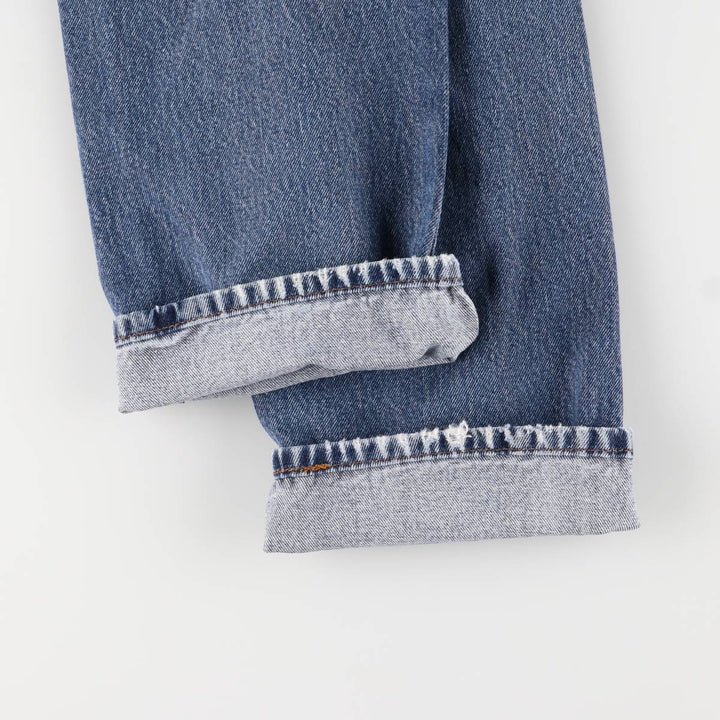 Levi's 505 tapered denim pants for men, size W34 cotton blue type Vintage Second Hand