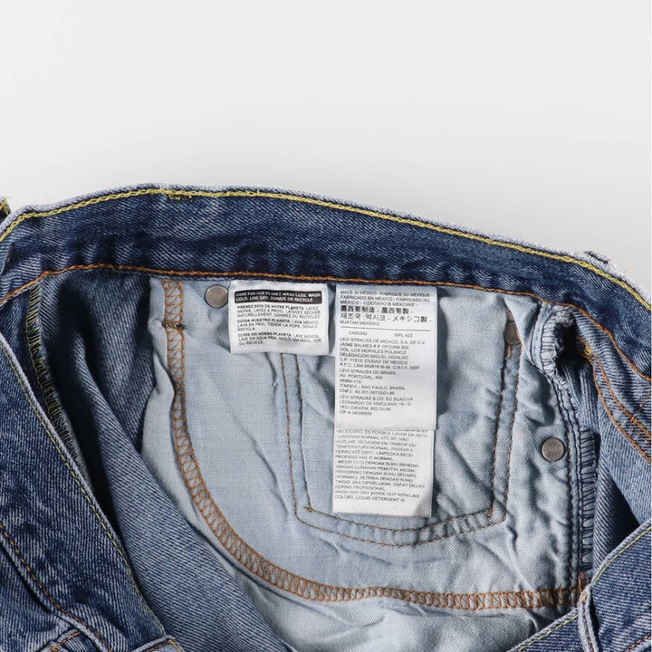Levi's 505 tapered denim pants for men, size w37 cotton blue type Vintage Second Hand