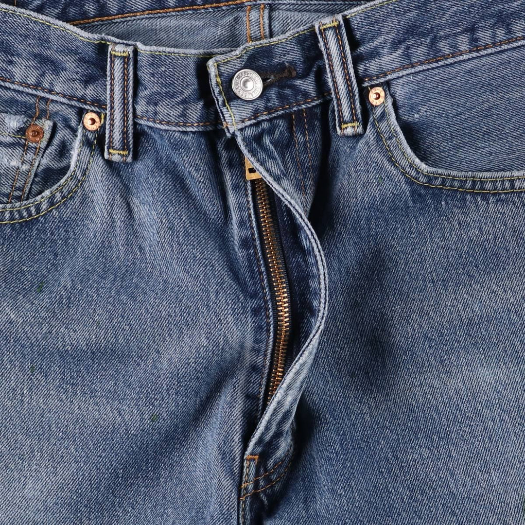 Levi's 505 tapered denim pants for men, size w37 cotton blue type Vintage Second Hand