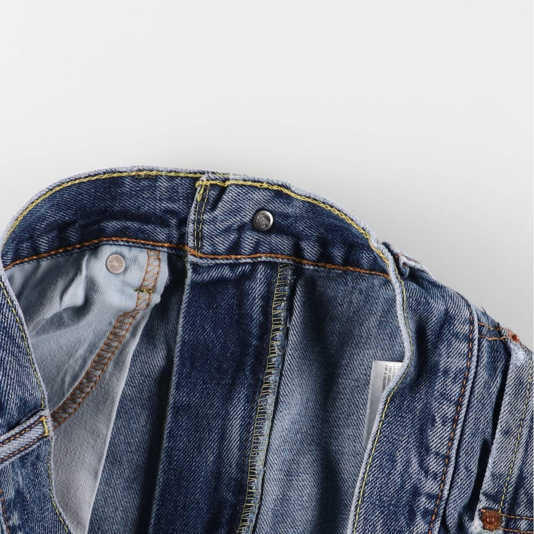 Levi's 505 tapered denim pants for men, size w37 cotton blue type Vintage Second Hand