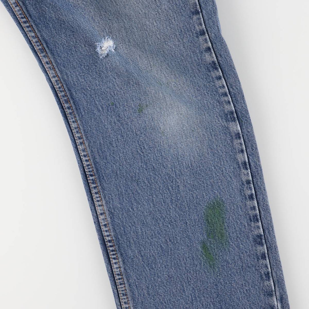 Levi's 505 tapered denim pants for men, size w37 cotton blue type Vintage Second Hand