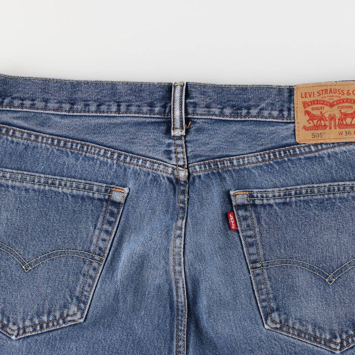 Levi's 505 tapered denim pants for men, size w37 cotton blue type Vintage Second Hand