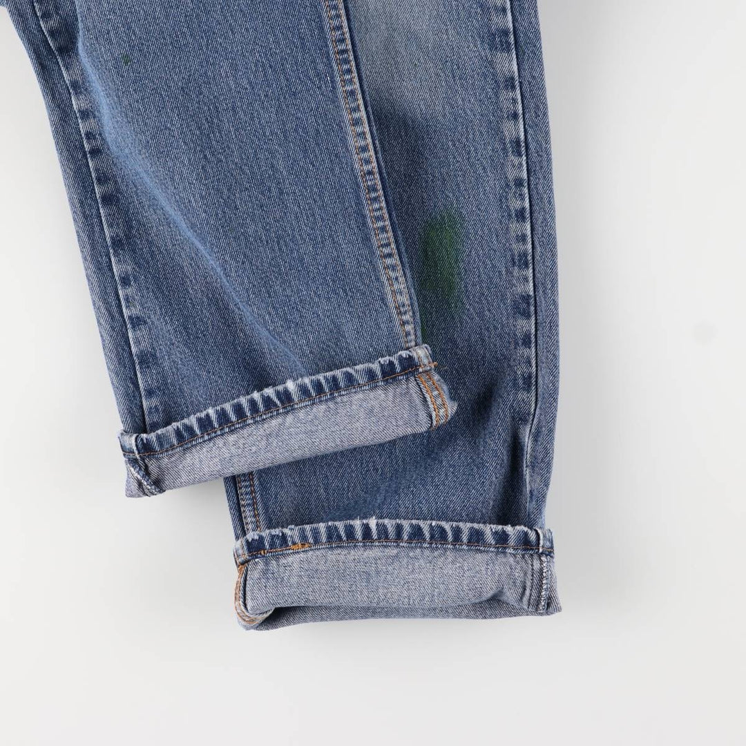 Levi's 505 tapered denim pants for men, size w37 cotton blue type Vintage Second Hand