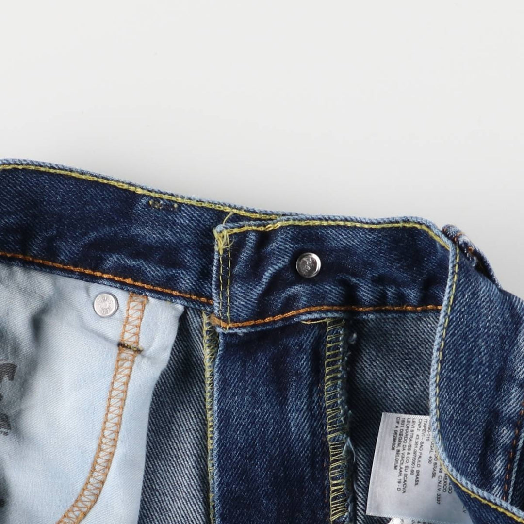 Levi's 505 tapered denim pants for men, size w37 cotton blue type Vintage Second Hand