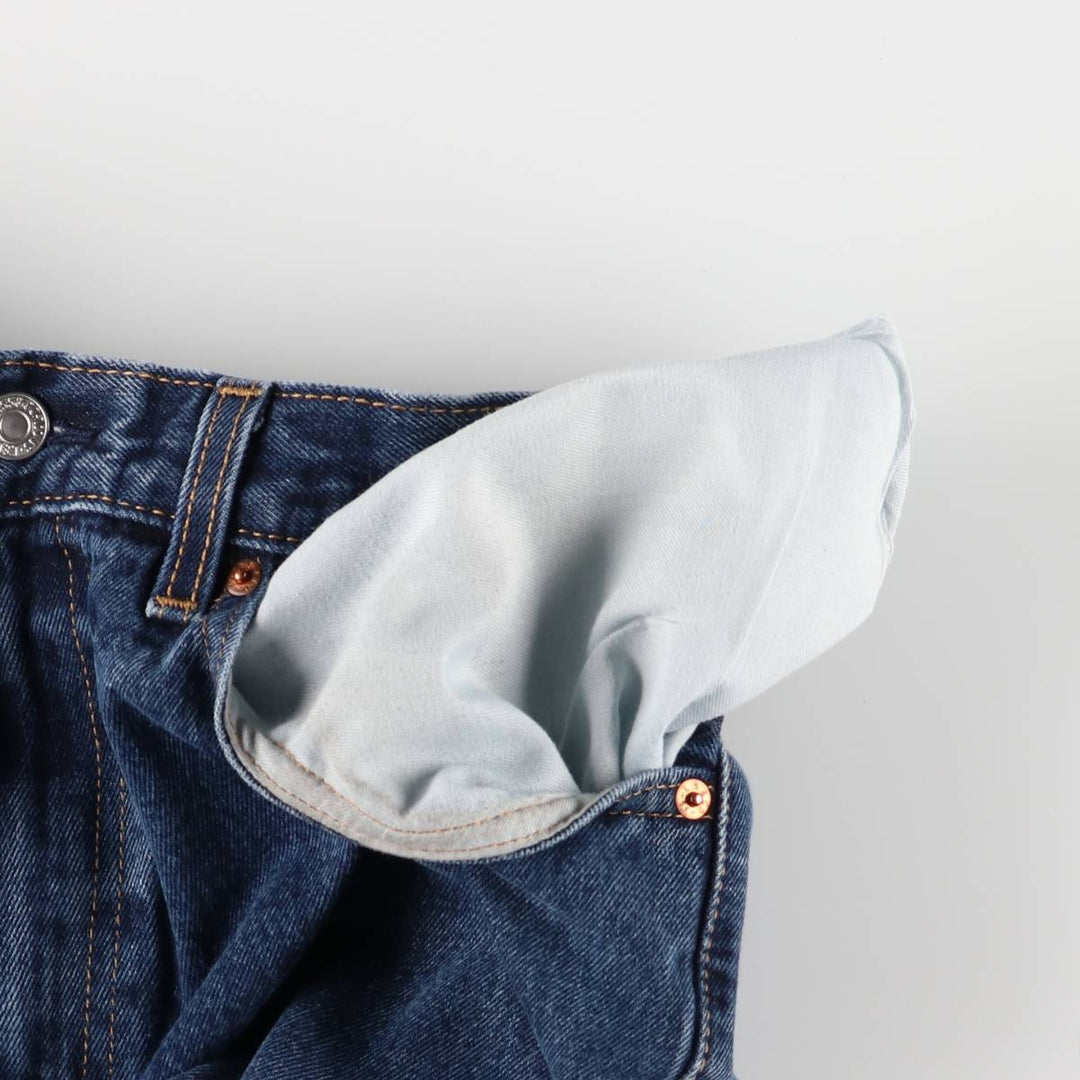 Levi's 505 tapered denim pants for men, size w36 cotton blue type Vintage Second Hand