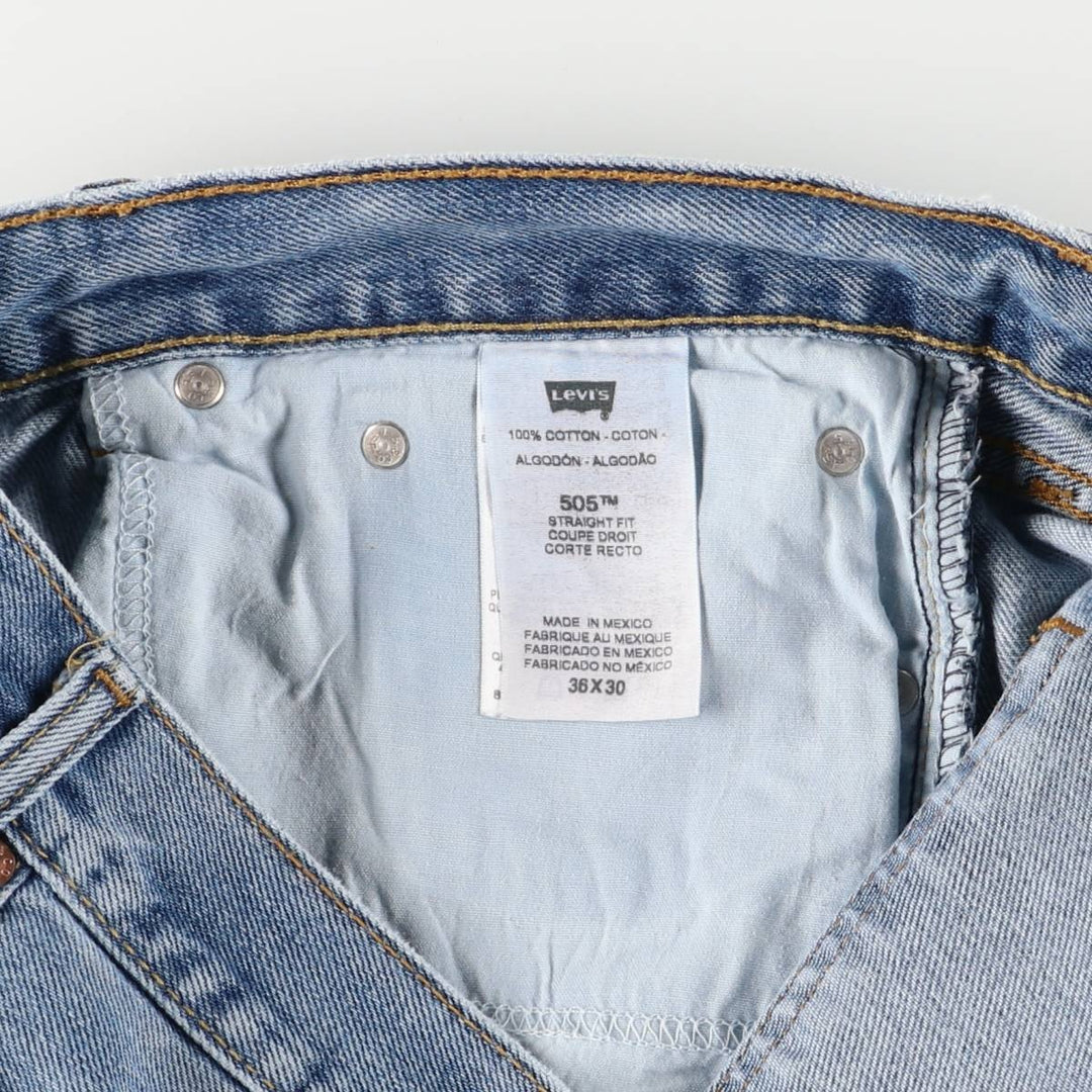 Levi's 505 tapered denim pants for men, size w37 cotton blue type Vintage Second Hand