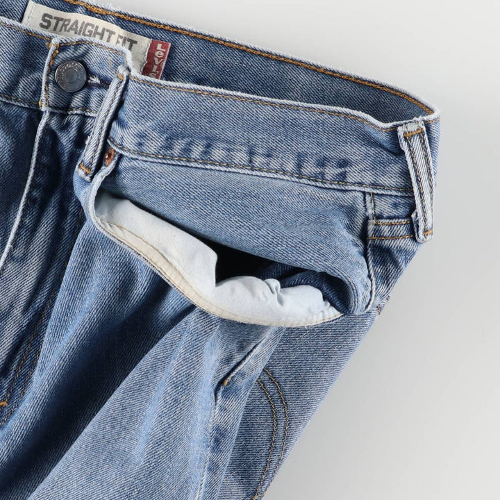 Levi's 505 tapered denim pants for men, size w37 cotton blue type Vintage Second Hand