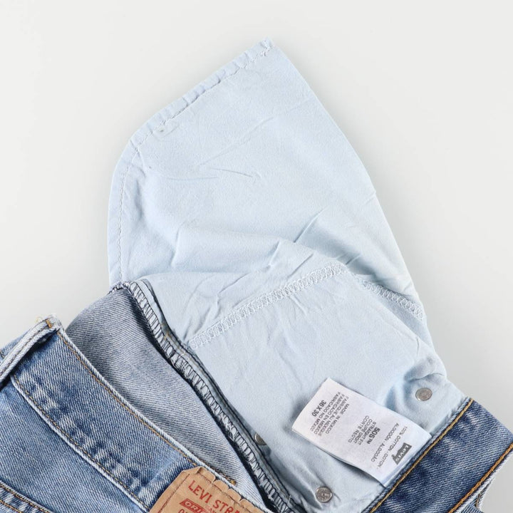 Levi's 505 tapered denim pants for men, size w37 cotton blue type Vintage Second Hand