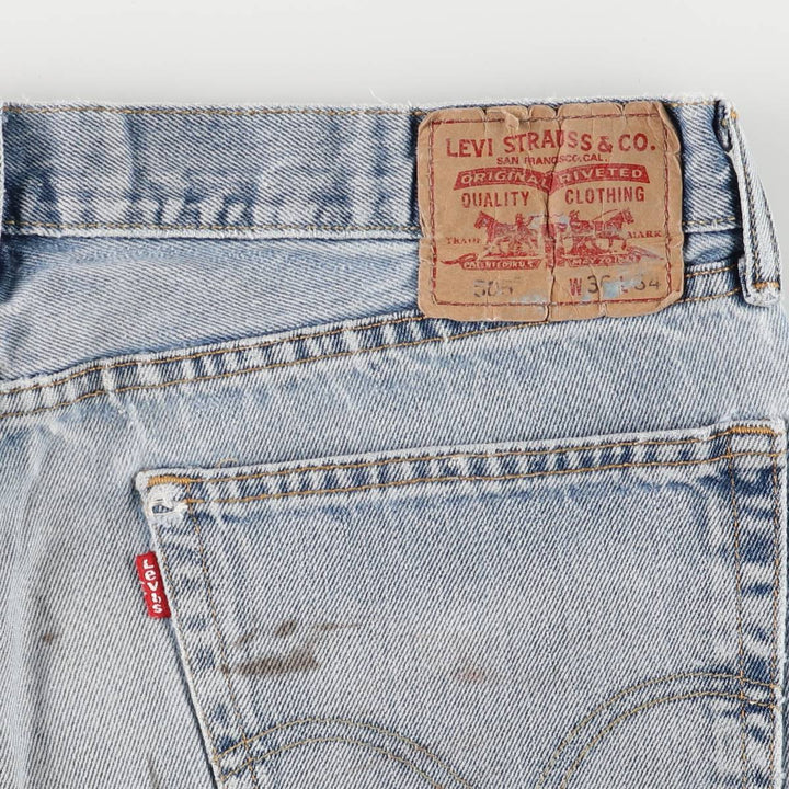 Levi's 505 Straight Leg Tapered Denim Pants, Men's, Size W37 cotton blue type Vintage Second Hand