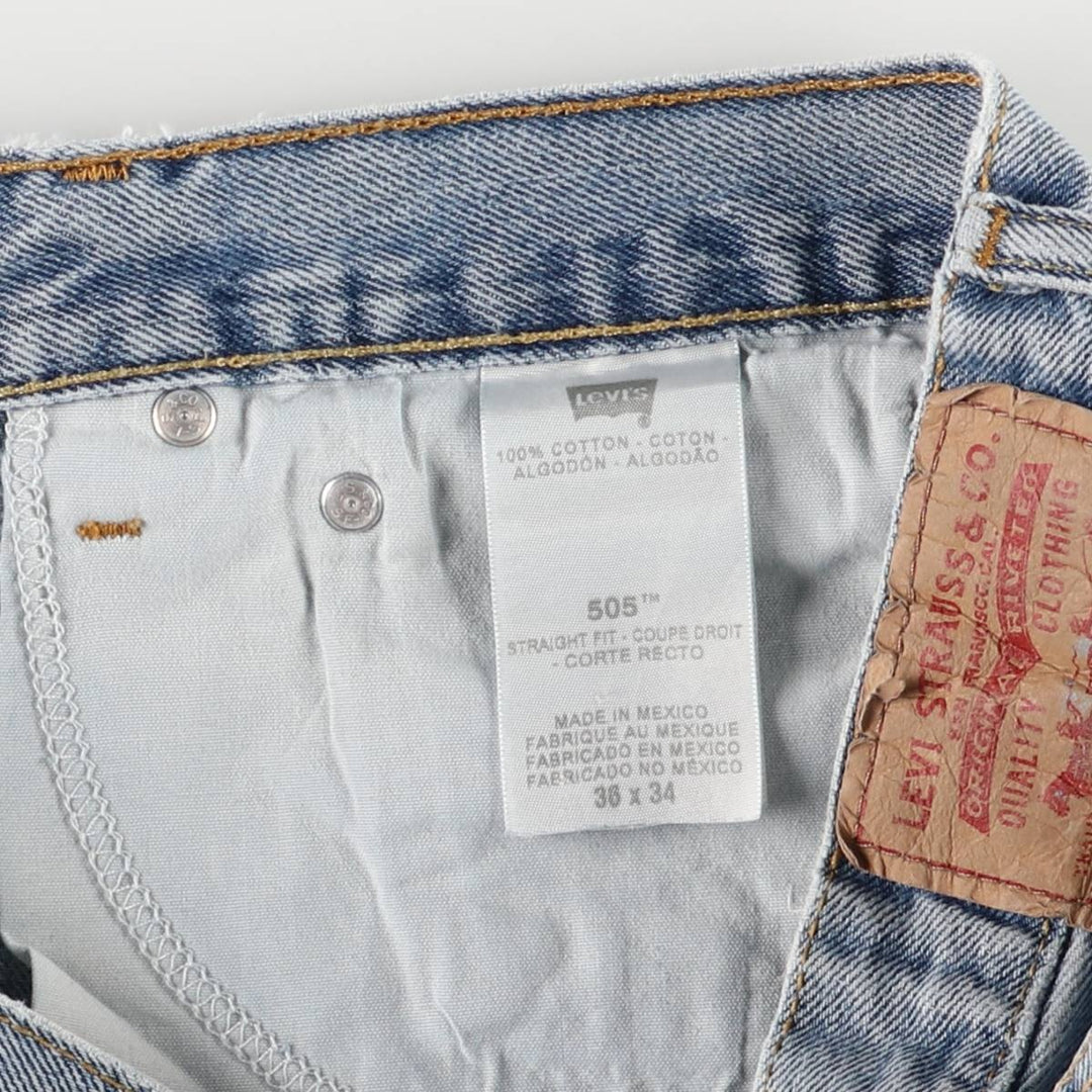 Levi's 505 Straight Leg Tapered Denim Pants, Men's, Size W37 cotton blue type Vintage Second Hand