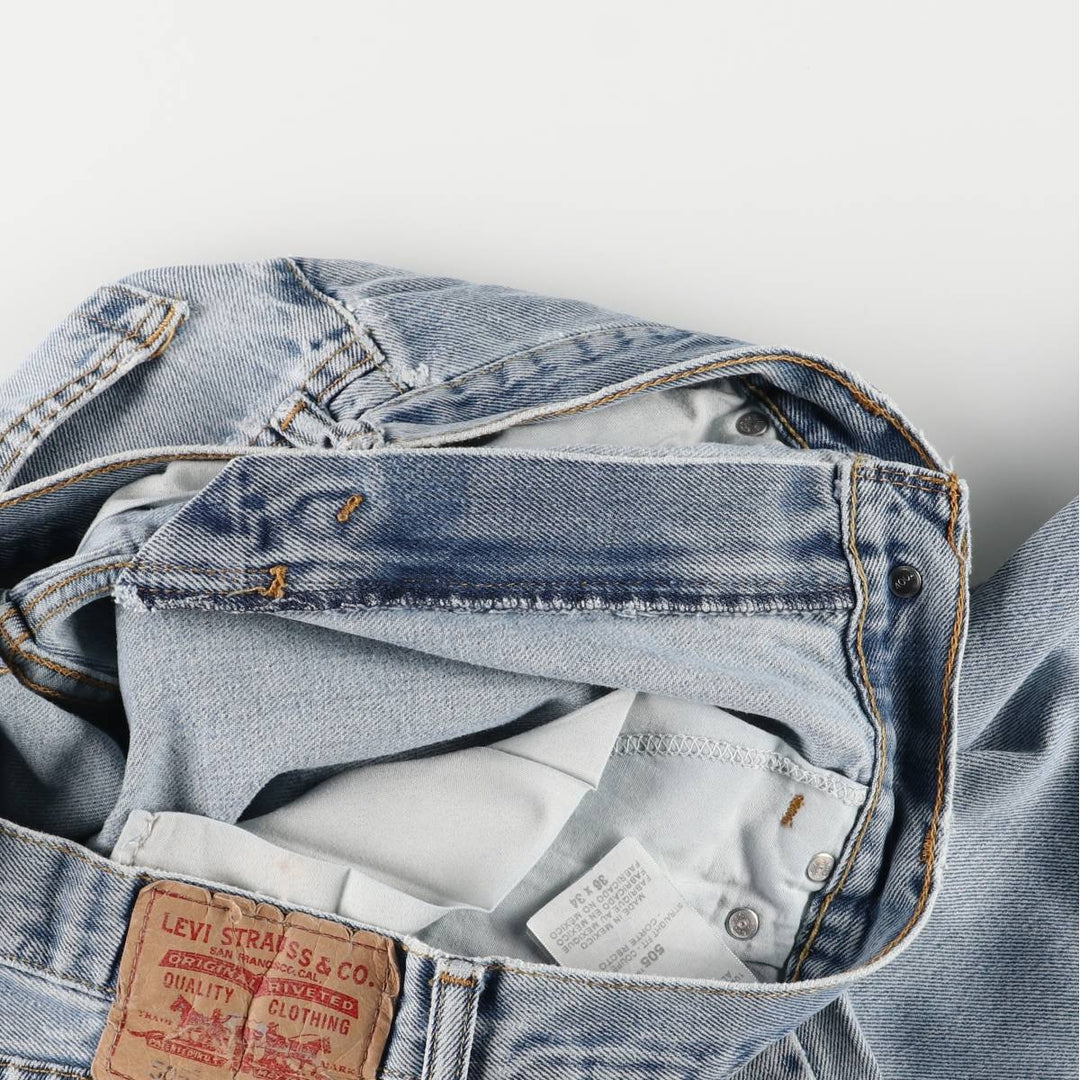 Levi's 505 Straight Leg Tapered Denim Pants, Men's, Size W37 cotton blue type Vintage Second Hand