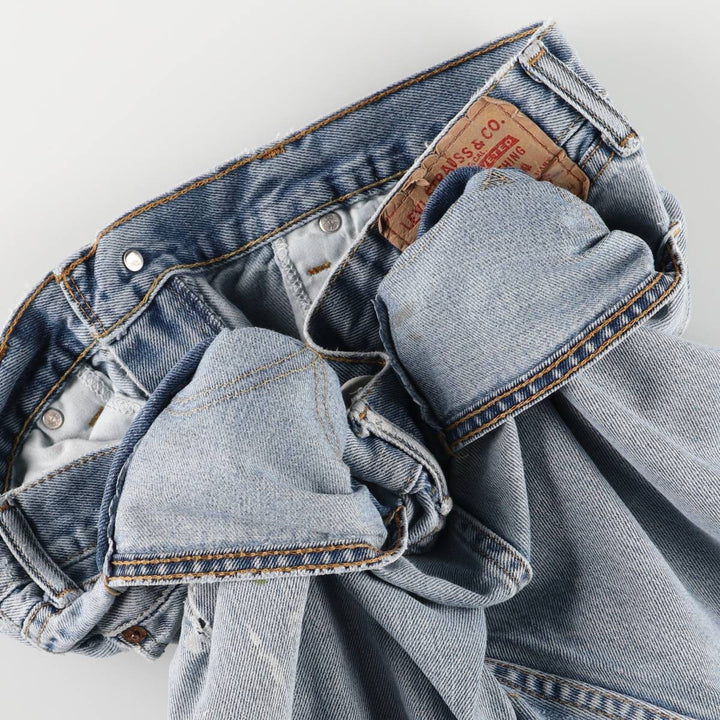 Levi's 505 Straight Leg Tapered Denim Pants, Men's, Size W37 cotton blue type Vintage Second Hand
