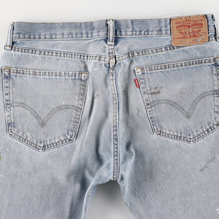 Levi's 505 Straight Leg Tapered Denim Pants, Men's, Size W37 cotton blue type Vintage Second Hand