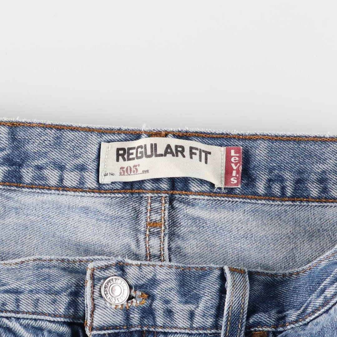 Levi's 505 REGULAR FIT tapered denim pants for men, size w34 cotton blue type Vintage Second Hand