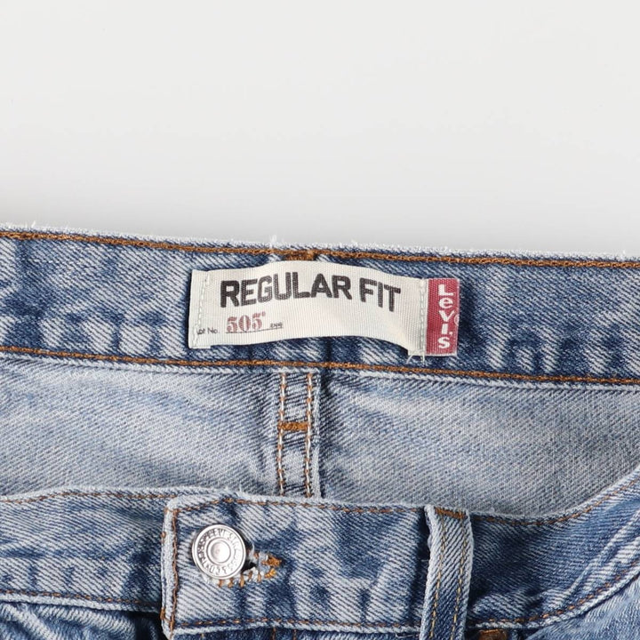 Levi's 505 REGULAR FIT tapered denim pants for men, size w34 cotton blue type Vintage Second Hand