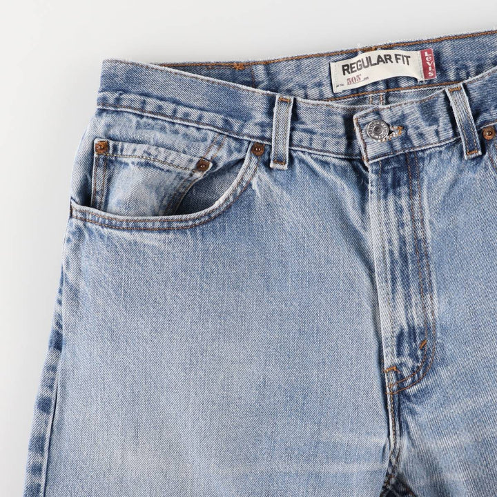 Levi's 505 REGULAR FIT tapered denim pants for men, size w34 cotton blue type Vintage Second Hand