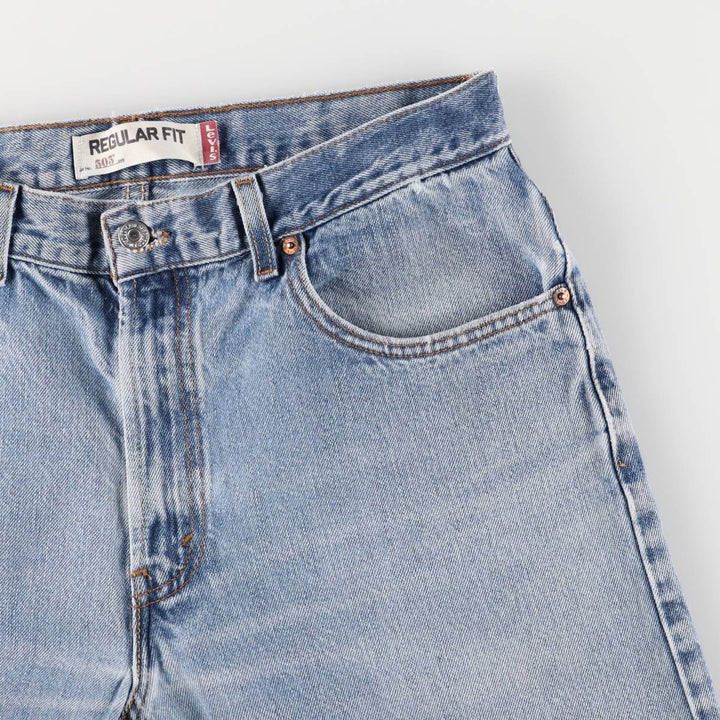 Levi's 505 REGULAR FIT tapered denim pants for men, size w34 cotton blue type Vintage Second Hand