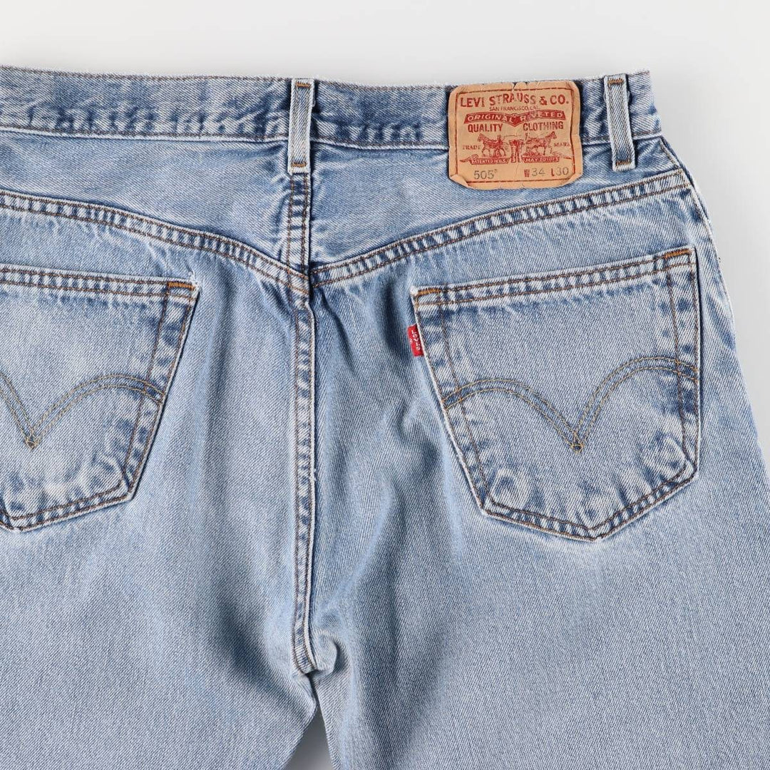 Levi's 505 REGULAR FIT tapered denim pants for men, size w34 cotton blue type Vintage Second Hand