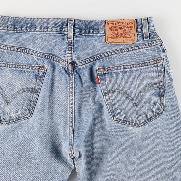 Levi's 505 REGULAR FIT tapered denim pants for men, size w34 cotton blue type Vintage Second Hand