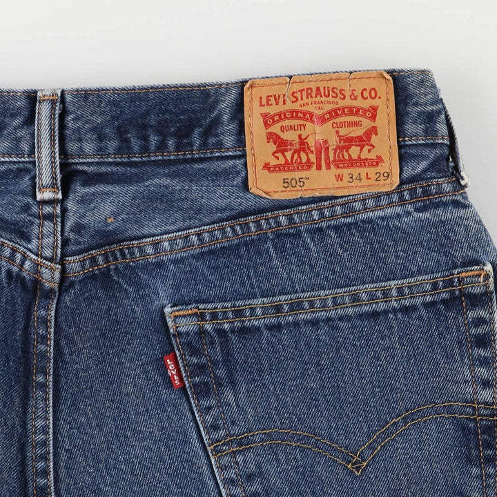 Levi's 505 tapered denim pants for men, size W34 unclear blue type Vintage Second Hand