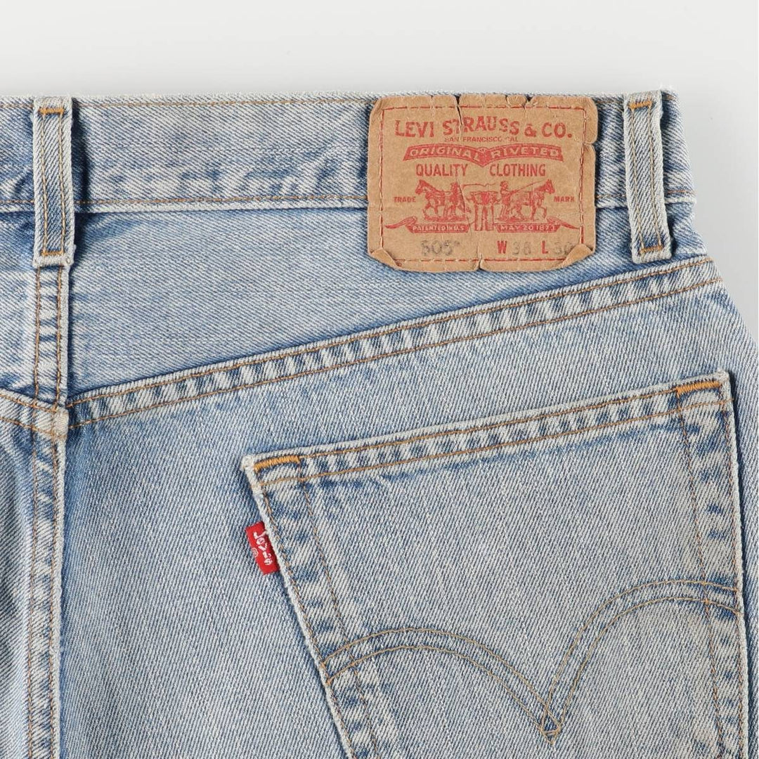 Levi's 505 REGULAR FIT tapered denim pants for men, size w36 cotton blue type Vintage Second Hand