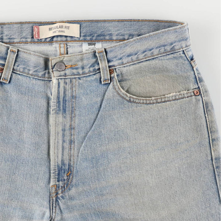 Levi's 505 REGULAR FIT tapered denim pants for men, size w36 cotton blue type Vintage Second Hand