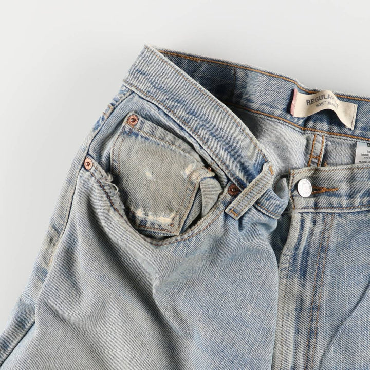Levi's 505 REGULAR FIT tapered denim pants for men, size w36 cotton blue type Vintage Second Hand