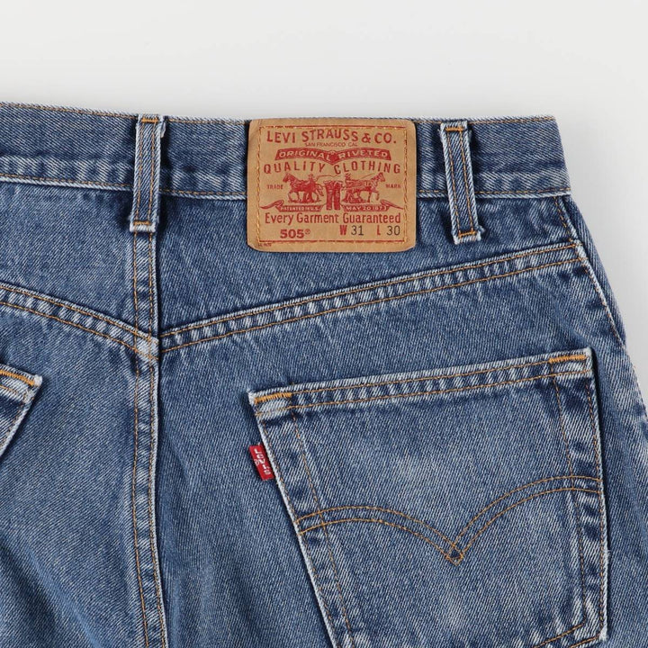 ~00'S Levi's 505 REGULAR FIT STRAIGHT LEG tapered denim pants made in Canada men's w30 equivalent cotton blue type Vintage Second Hand