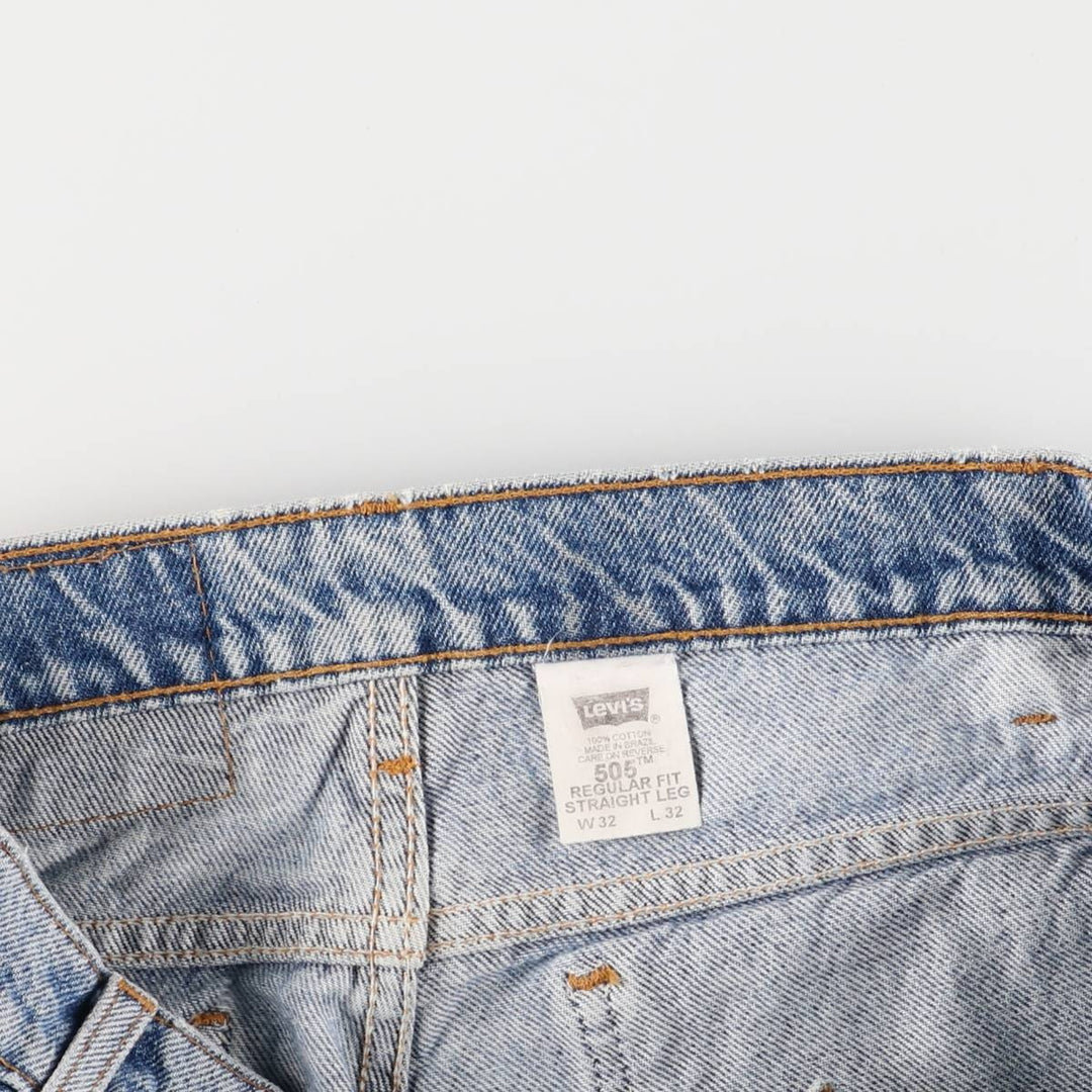 90'S Levi's 505 REGULAR FIT STRAIGHT LEG Orange Tab Tapered Denim Pants Men's W31 Vintage cotton blue type Vintage Second Hand