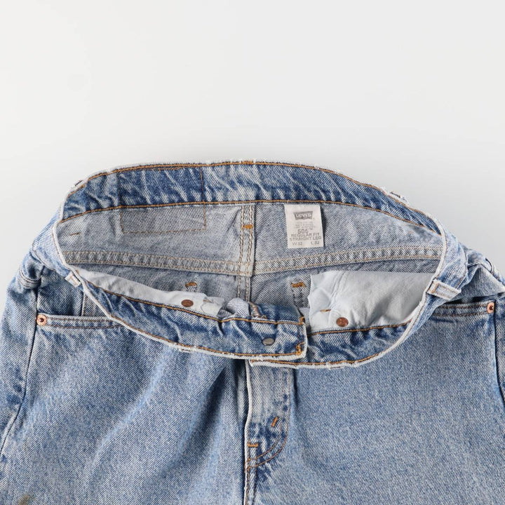 90'S Levi's 505 REGULAR FIT STRAIGHT LEG Orange Tab Tapered Denim Pants Men's W31 Vintage cotton blue type Vintage Second Hand