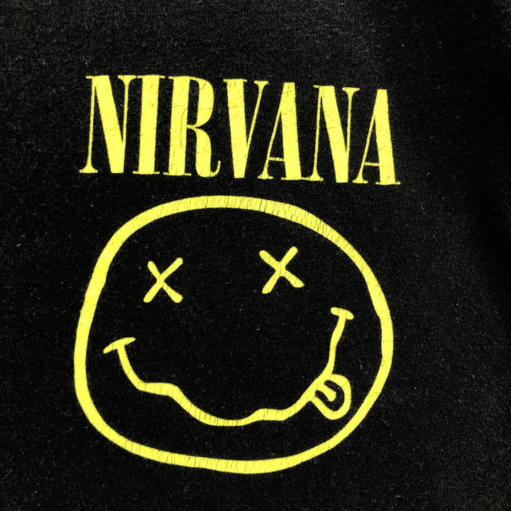 NIRVANA Nirvana Band T-shirt, Band T, Men's M size cotton black type Vintage Second Hand