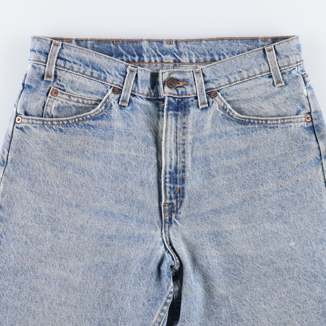 90'S Levi's 550 Relaxed Fit Orange Tab Denim Shorts, Half Pants, Jorts, Men's, W33, Vintage cotton Blue type light blue Vintage Second Hand