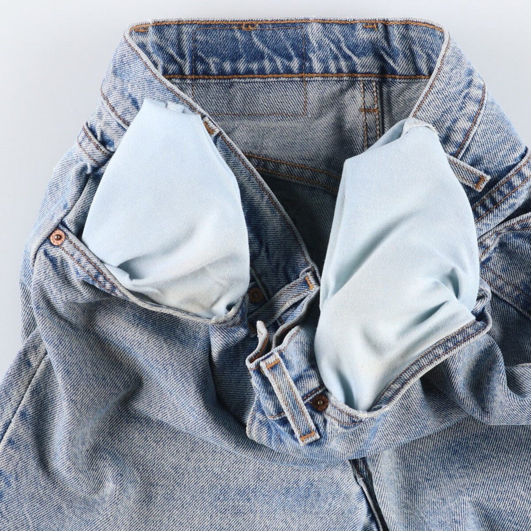 90'S Levi's 550 Relaxed Fit Orange Tab Denim Shorts, Half Pants, Jorts, Men's, W33, Vintage cotton Blue type light blue Vintage Second Hand