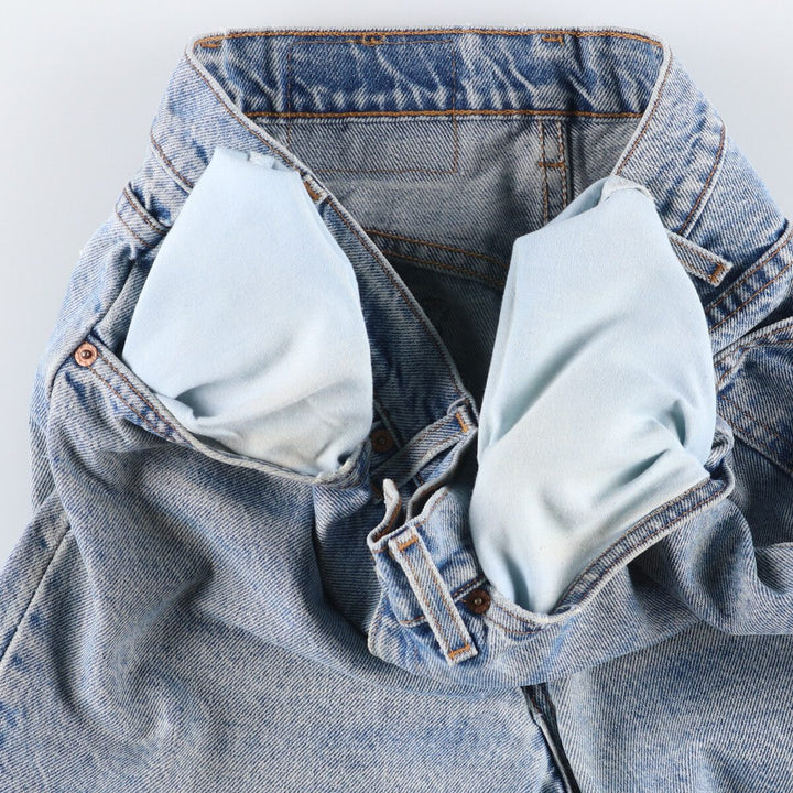 90'S Levi's 550 Relaxed Fit Orange Tab Denim Shorts, Half Pants, Jorts, Men's, W33, Vintage cotton Blue type light blue Vintage Second Hand