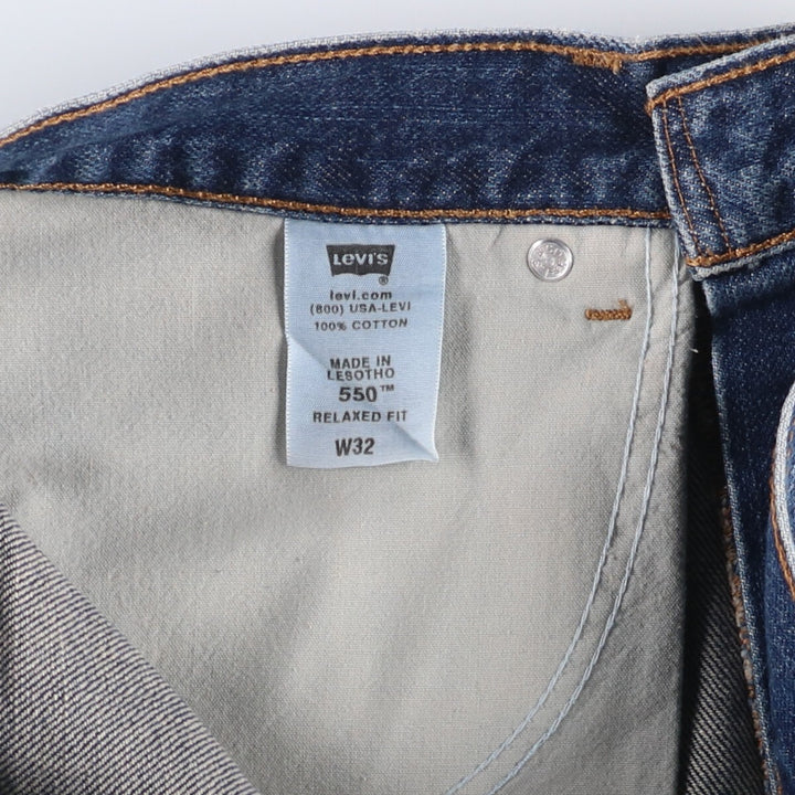 2000'S Levi's 550 Relaxed Fit Denim Shorts (Men's Size 32) cotton blue type Vintage Second Hand
