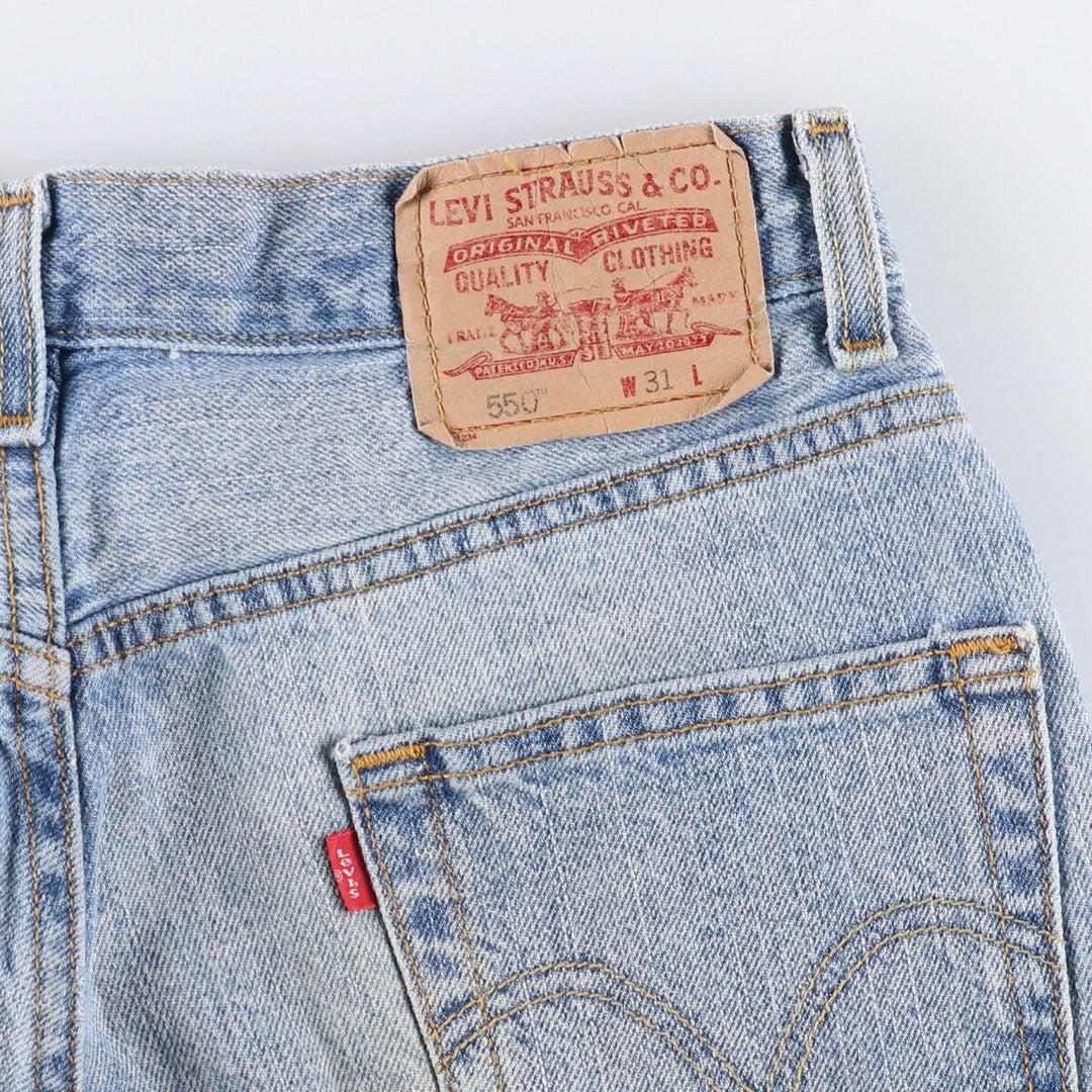 Levi's 550 Relaxed Fit Denim Shorts, Men's Size W32 cotton blue type Vintage Second Hand