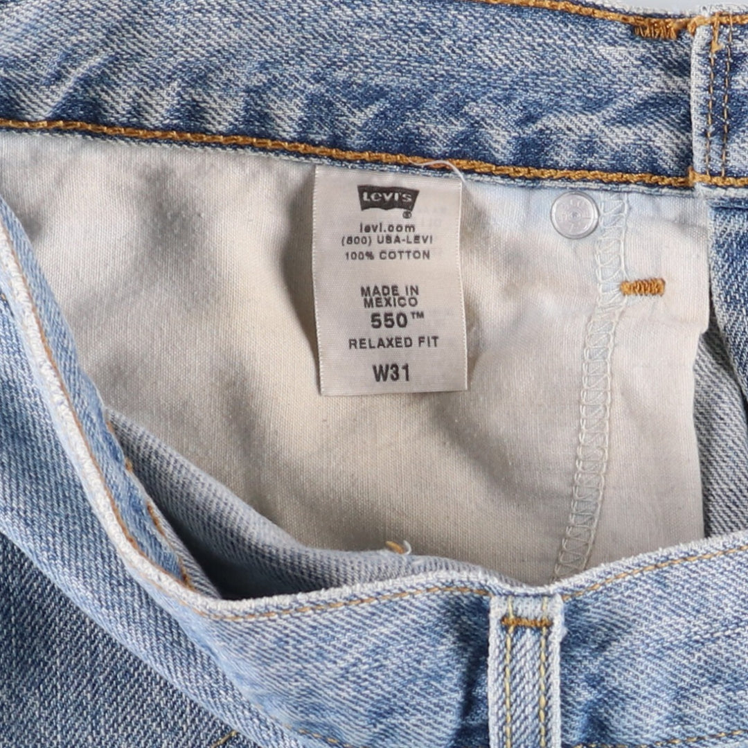 Levi's 550 Relaxed Fit Denim Shorts, Men's Size W32 cotton blue type Vintage Second Hand